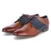 Bugatti Halbschuhe MORINO I - Cognac/dark Blue