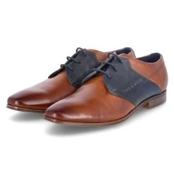 Bugatti Halbschuhe MORINO I - Cognac/dark Blue
