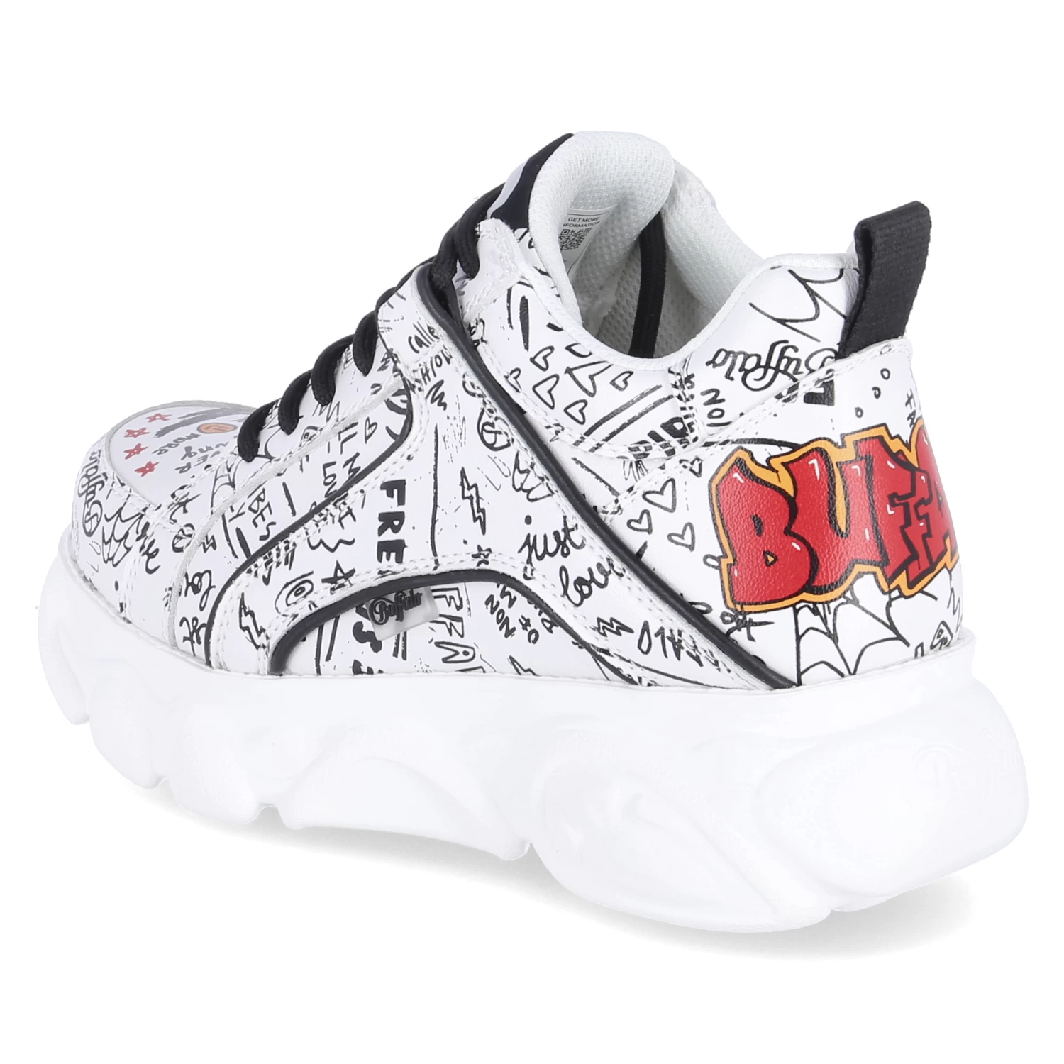 Buffalo Low Sneaker CLD CORIN GRAFFITI - White/black – Bild 3