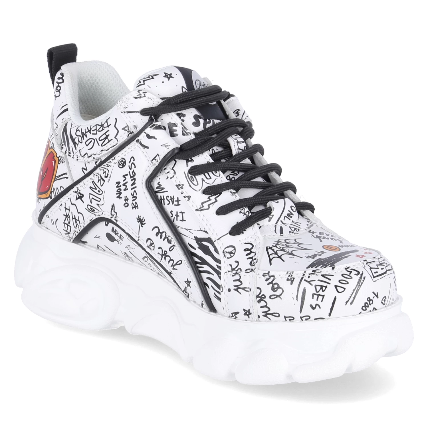 Buffalo Low Sneaker CLD CORIN GRAFFITI - White/black – Bild 5