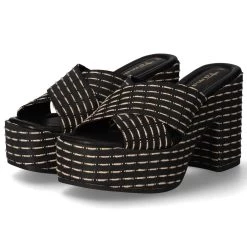 Tamaris Pantoletten - Black/beige