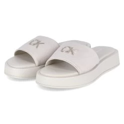 Calvin Klein Pantoletten DRESS FLATFORM - Natural Mono