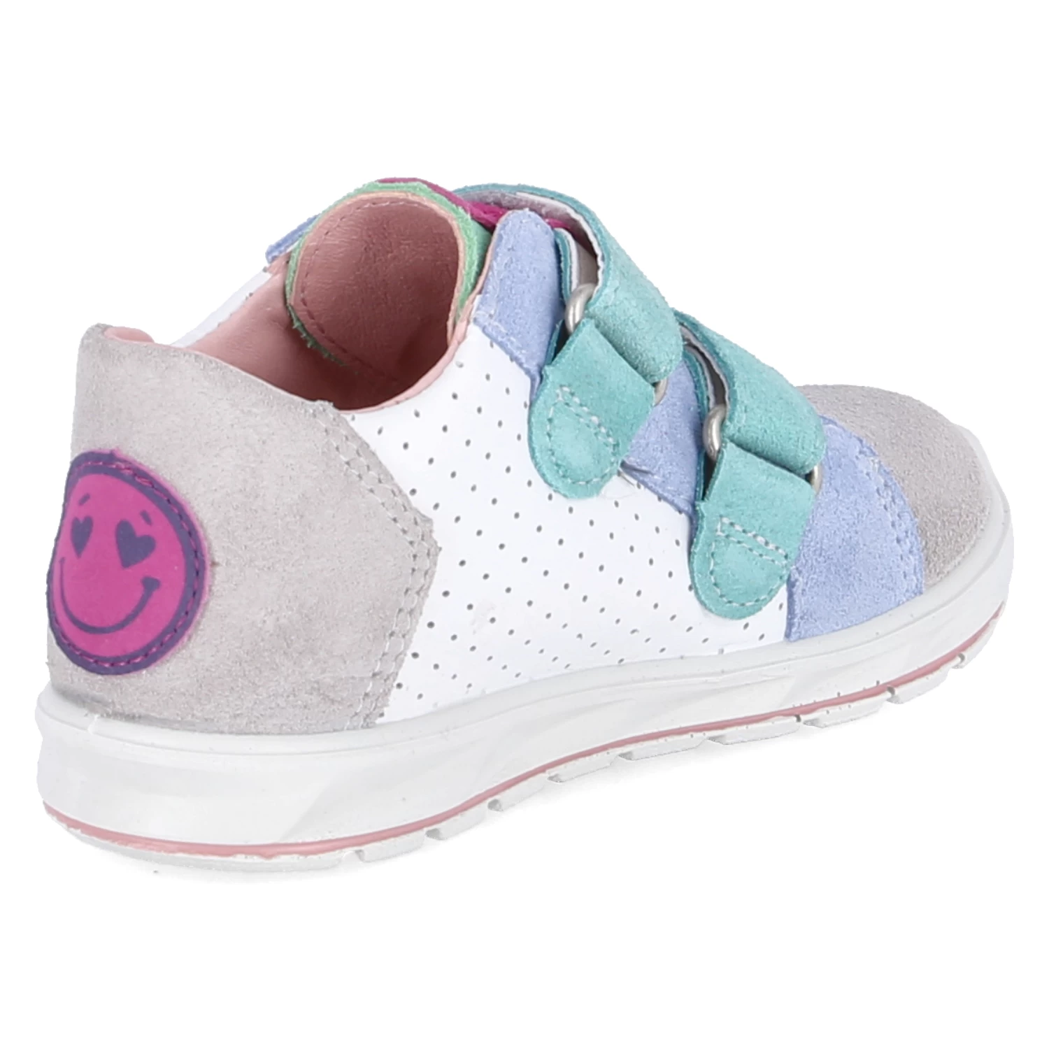 Klettschuhe SMILE - Stein/himmel/pink – Bild 4