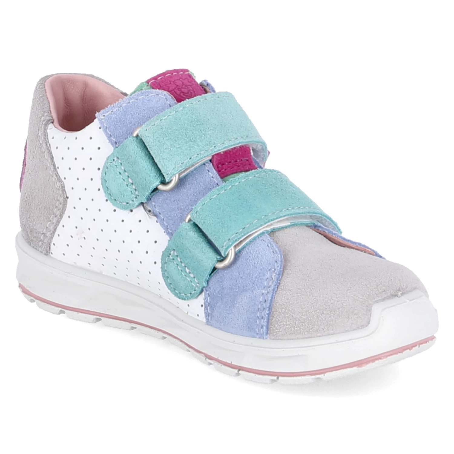 Klettschuhe SMILE - Stein/himmel/pink – Bild 5